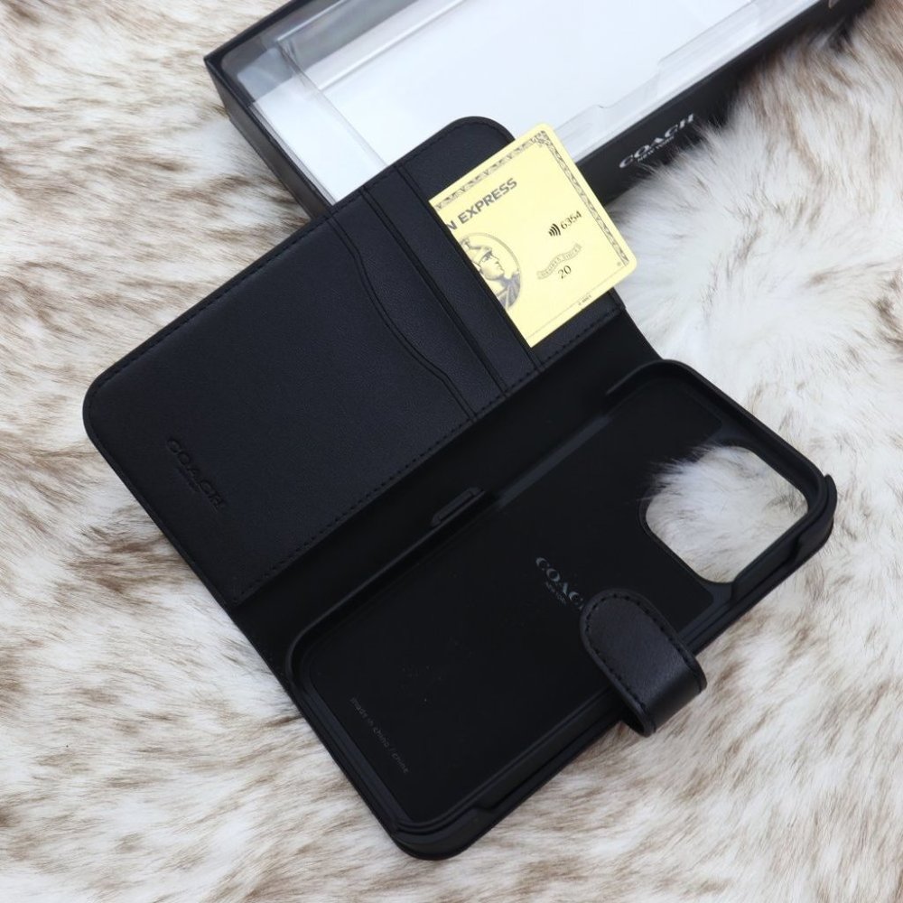 IPHONE 13 PRO FOLIO IN SIGNATURE CANVAS (COACH C8024) - Picture 4 of 8